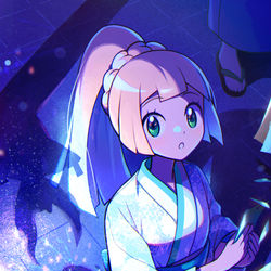 This is a pixiv picture whose title is 【ポケモン】浴衣リーリエ.