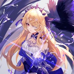 This is a pixiv picture whose title is 極夜真夢.