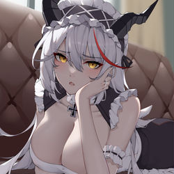 This is a pixiv picture whose title is 埃吉尔（女仆）.