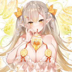 This is a pixiv picture whose title is レモンエロフ.