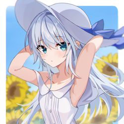 This is a pixiv picture whose title is 白ワンピ響.