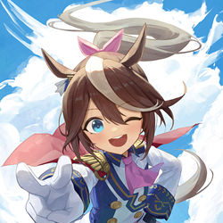 This is a pixiv picture whose title is トウカイテイオー.