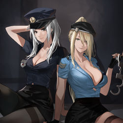 This is a pixiv picture whose title is Samus & Robin.