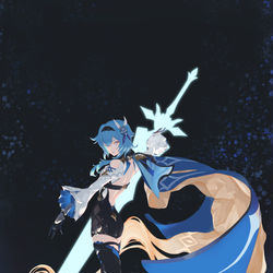 This is a pixiv picture whose title is 波花騎士.