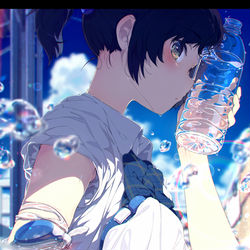 This is a pixiv picture whose title is 彗月.