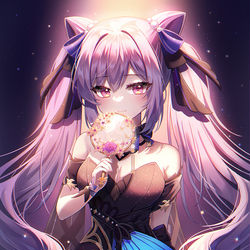 This is a pixiv picture whose title is 刻晴.