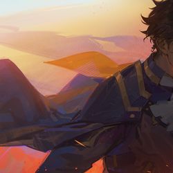 This is a pixiv picture whose title is 「必然」.