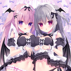 This is a pixiv picture whose title is ご主人様はどちらがお好みですか？♡.