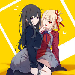 This is a pixiv picture whose title is 千束x泷奈.