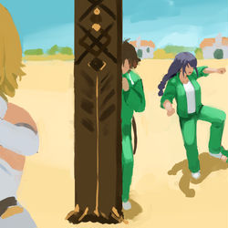 This is a pixiv picture whose title is Genshin Game.