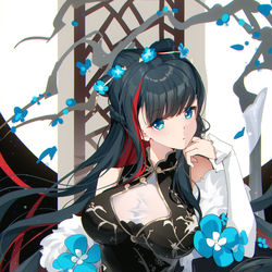 This is a pixiv picture whose title is 青.