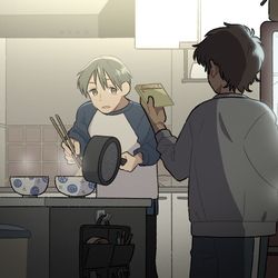 This is a pixiv picture whose title is 深夜2時のお夜食.