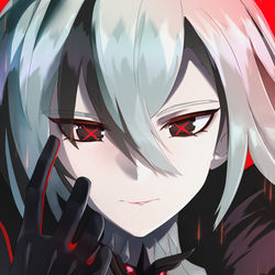 This is a pixiv picture whose title is Arlecchino from Genshin Impact.