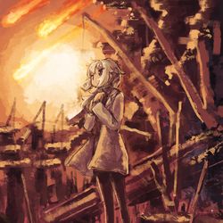 This is a pixiv picture whose title is 終焉.