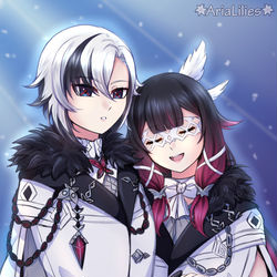 This is a pixiv picture whose title is Arlecchino & Columbina.