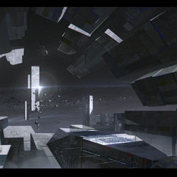 This is a pixiv picture whose title is 三体系列——黑暗战役.