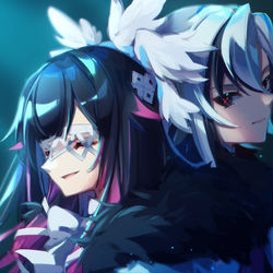 This is a pixiv picture whose title is 召使と少女.