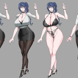 This is a pixiv picture whose title is 上原燐 (女教師設定).