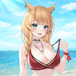This is a pixiv picture whose title is 😺.