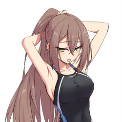 This is a pixiv picture whose title is アデーレ（競泳水着）.