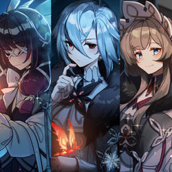 This is a pixiv picture whose title is 少女、仆人、人偶.