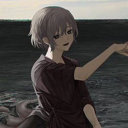 This is a pixiv picture whose title is 「おにいちゃん海から帰ってきたよ！」.