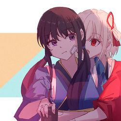 This is a pixiv picture whose title is 千束x泷奈.