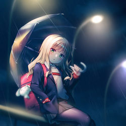 This is a pixiv picture whose title is 雨と南夢芽.