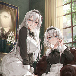 This is a pixiv picture whose title is maid.