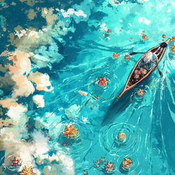 This is a pixiv picture whose title is After the Stars Fell.