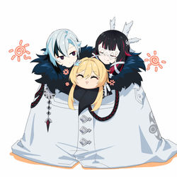 This is a pixiv picture whose title is 一家三口.