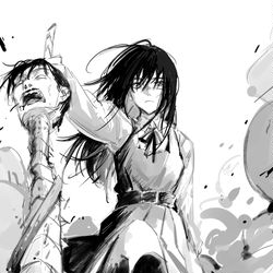 This is a pixiv picture whose title is 田中脊髄剣.
