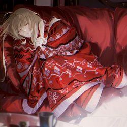 This is a pixiv picture whose title is blanket and sleep.