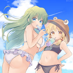 This is a pixiv picture whose title is 夏のすわさな.