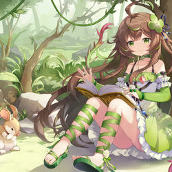 This is a pixiv picture whose title is 灵魂潮汐-欧若拉-两人的童话.