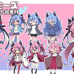 This is a pixiv picture whose title is ■鳴花ーズSD立ち絵素材■.