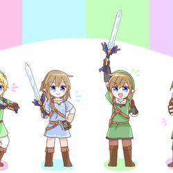 This is a pixiv picture whose title is 剣と勇者達.