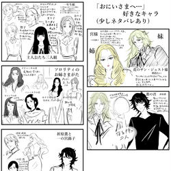 This is a pixiv picture whose title is 好きなキャラメモ①.