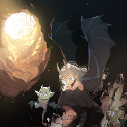 This is a pixiv picture whose title is 洞窟の魔物.