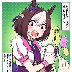 This is a pixiv picture whose title is レジェンドレースの後：スペシャルウィーク.