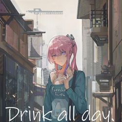 This is a pixiv picture whose title is Drink.