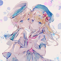 This is a pixiv picture whose title is 双子×マリンコーデ.