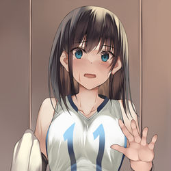 This is a pixiv picture whose title is 私絶対汗臭いから近寄っちゃだめー！.