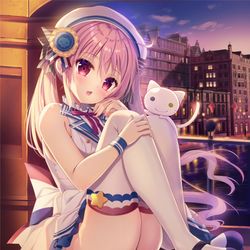 This is a pixiv picture whose title is 花梨とシロ.
