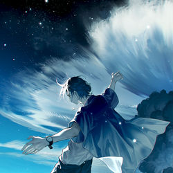 This is a pixiv picture whose title is 俯瞰.