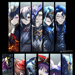 This is a pixiv picture whose title is 11人の執行官.