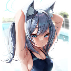 This is a pixiv picture whose title is 水着シロコ.