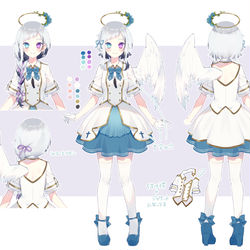 This is a pixiv picture whose title is 【お仕事】VTuber蒼水リルちゃん.