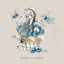 This is a pixiv picture whose title is ブルーベリーカップケーキ.