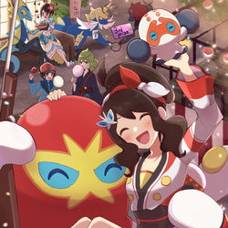 This is a pixiv picture whose title is 【ポケマス】夏イベトウコ＆オトスパス.